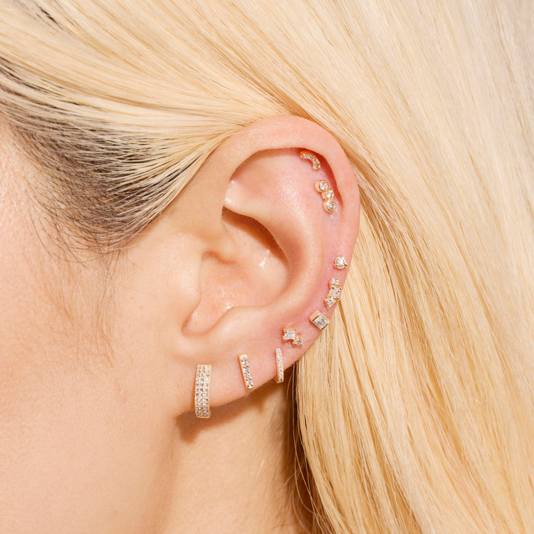 Stacking Cartilage Earrings - Hoop Ear Piercings | Musemond